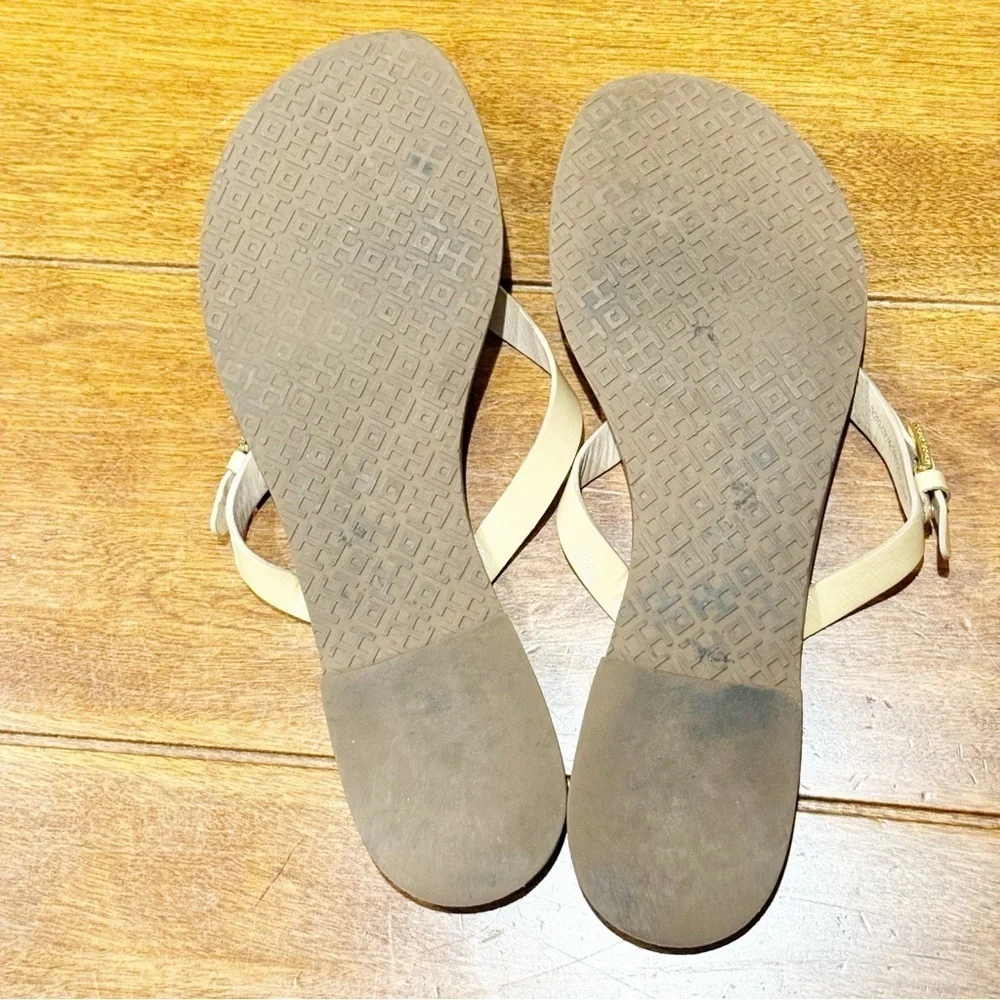 Tory Burch Charms Logo Classic Vacation Sandals size 9